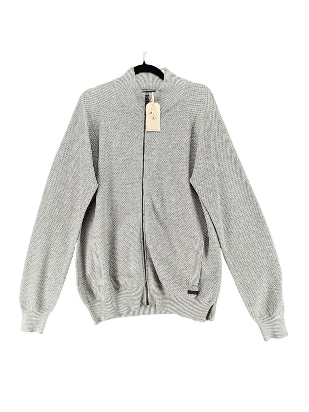 Civil Society Sweater Mens Large Gray Long Sleeve Full Zip *NWT*